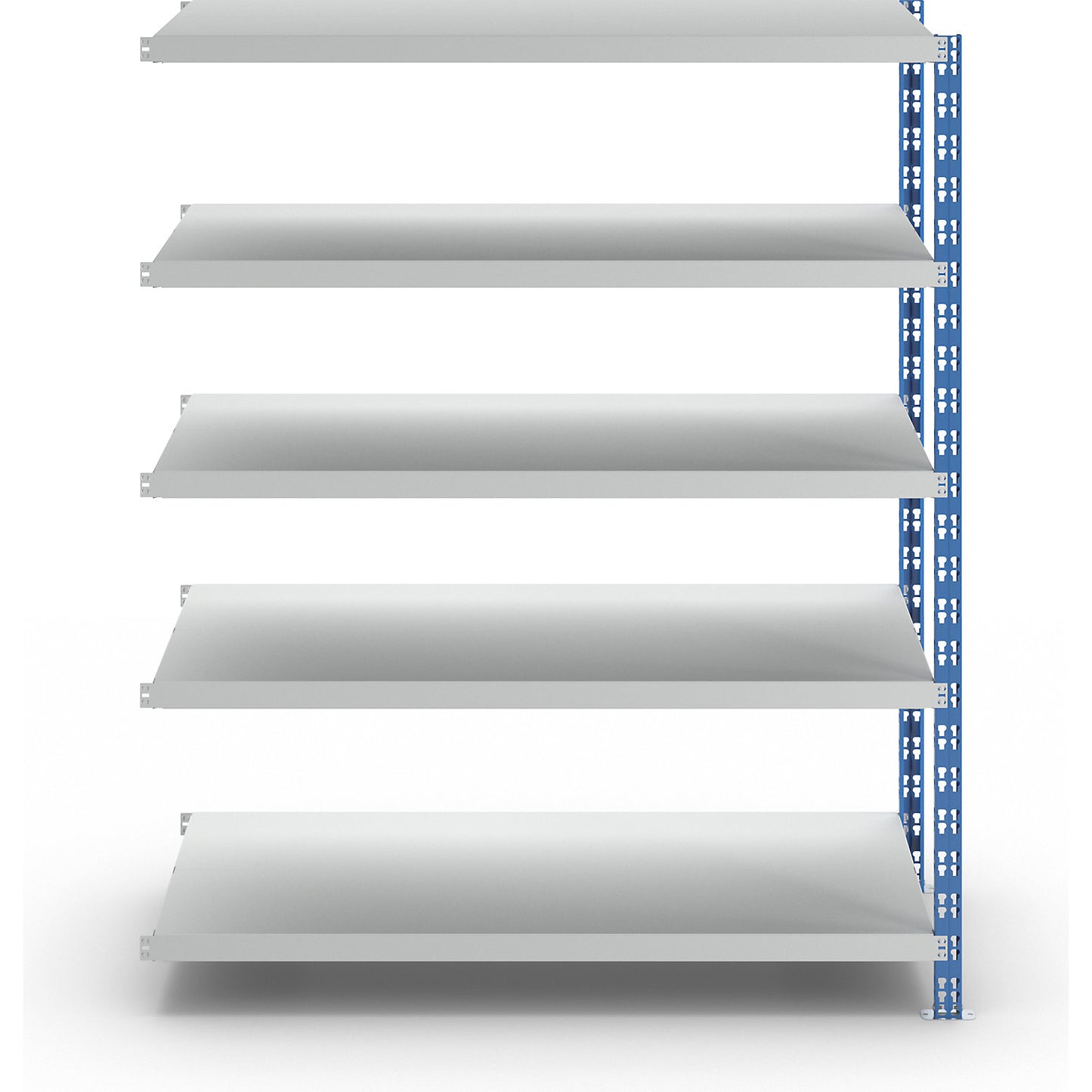 Wide span boltless shelf unit, blue/grey, HxWxD 1820 x 1525 x 700 mm, sheet steel shelves, extension shelf unit.
