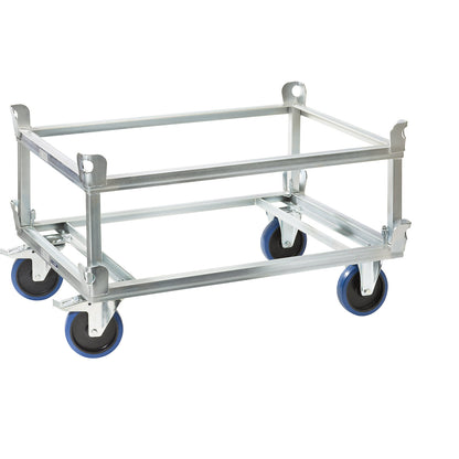 Raised frame, for Euro pallet dollies, zinc plated.