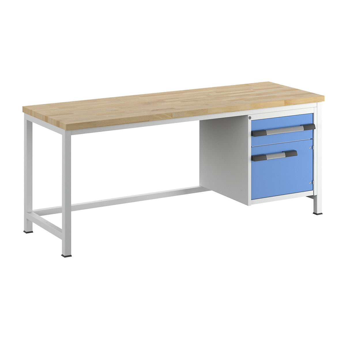 Workbench, Series 8000 frame construction, 1 x 180 mm drawer, 1 x 360 mm door, WxD 2000 x 700 mm.