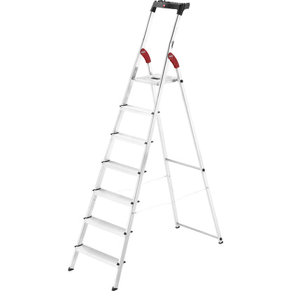StandardLine L60 aluminium step ladder, max. load 150 kg, 7 steps.