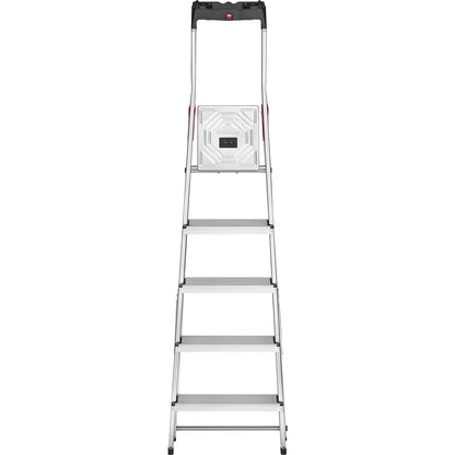 StandardLine L60 aluminium step ladder, max. load 150 kg, 5 steps.