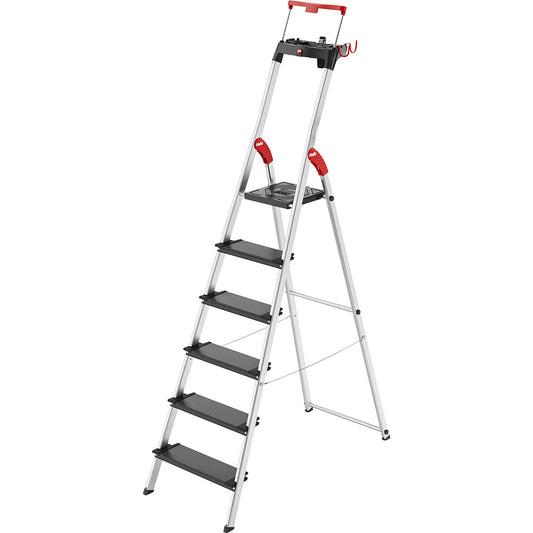 TopLine L100 safety ladder, max. load up to 150 kg, 6 steps.