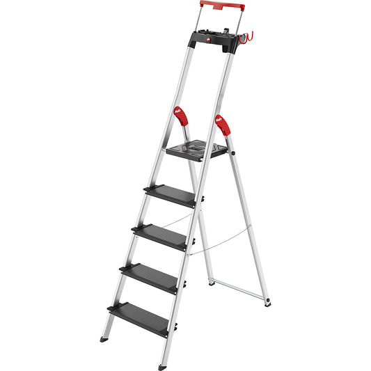 TopLine L100 safety ladder, max. load up to 150 kg, 5 steps.