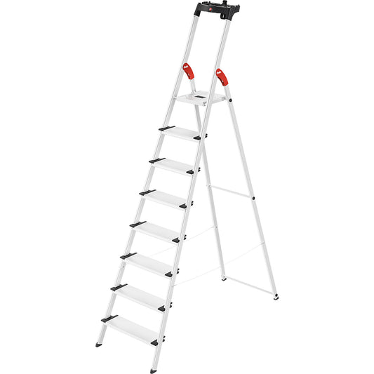 ComfortLine L80 aluminium step ladder, max. load 150 kg, 8 steps.