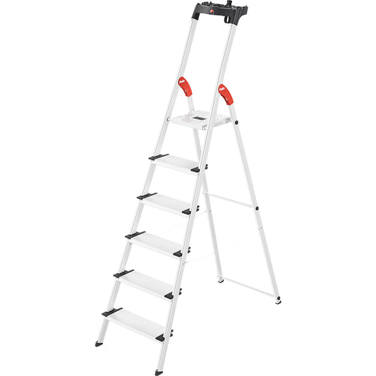 ComfortLine L80 aluminium step ladder, max. load 150 kg, 6 steps.