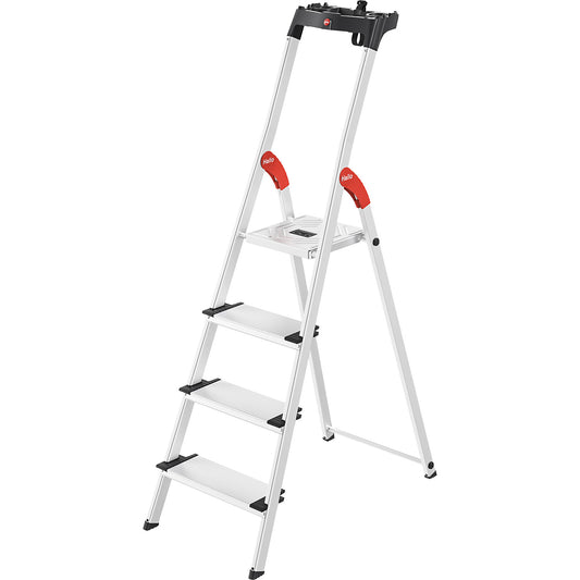 ComfortLine L80 aluminium step ladder, max. load 150 kg, 4 steps.