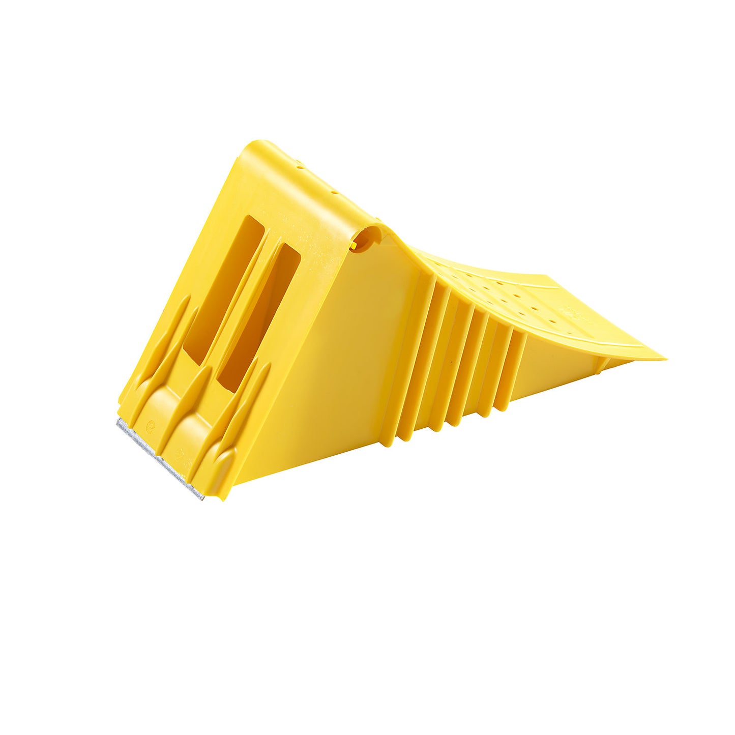 Wheel chock, yellow, nominal size 46, pack of 2, 1+ packs.