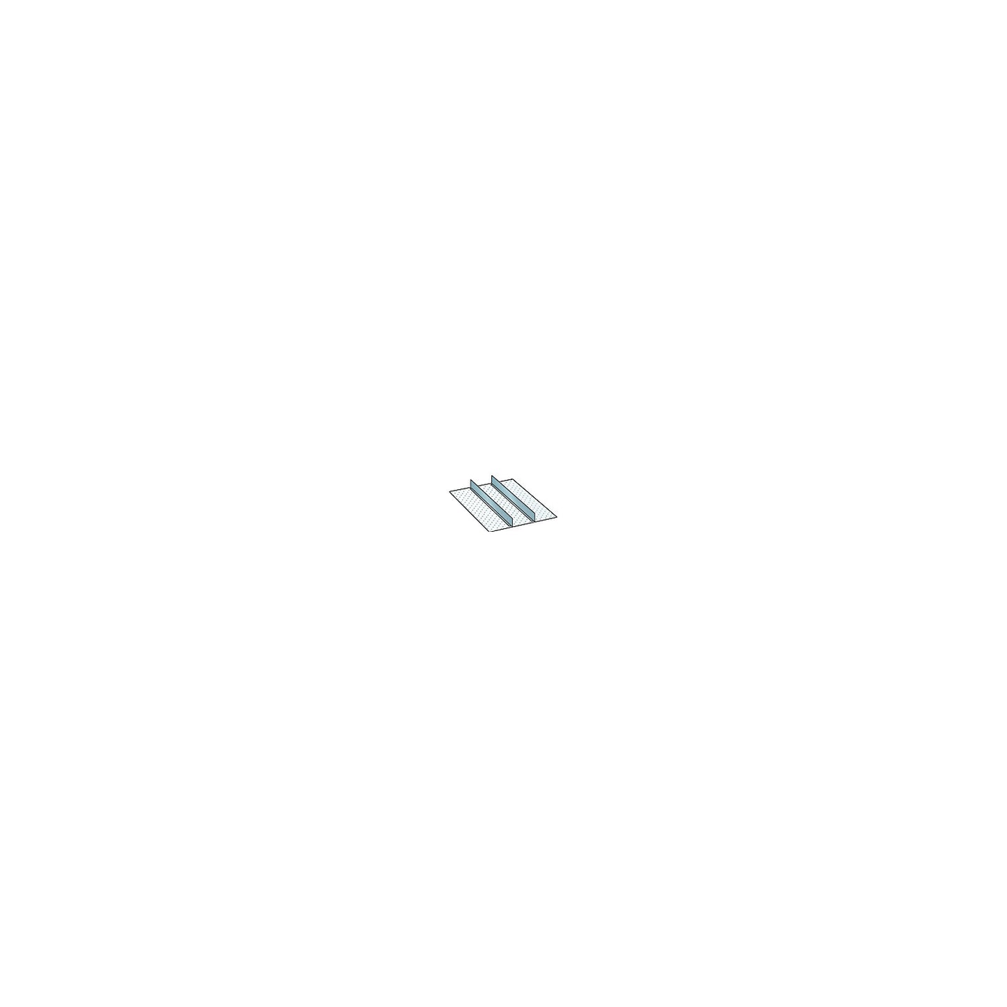 Divider set for drawer dimensions 459 x 612 mm, slotted panels and dividers for versatile division, 2 dividers, front height 250 mm.