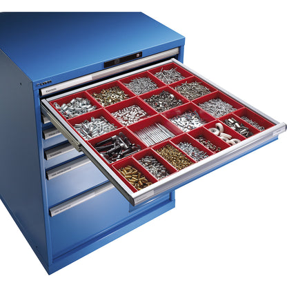 Drawer division, insert boxes, 75 x 150 mm, drawer height 75 mm, pack of 6.