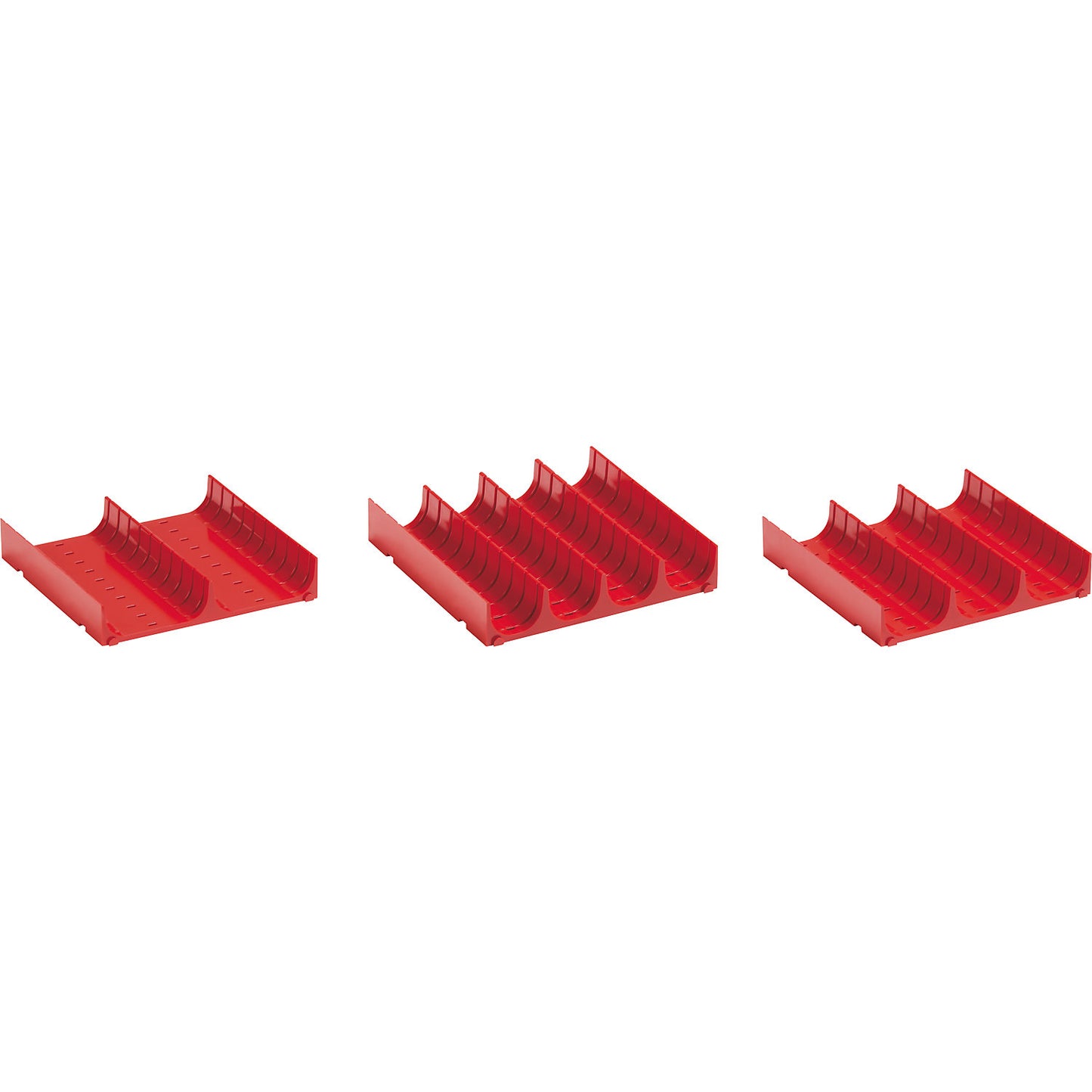 Drawer division, tray component 150 x 150 mm (9 x 9 units), pack of 6, 2 trays Ø 70 mm.