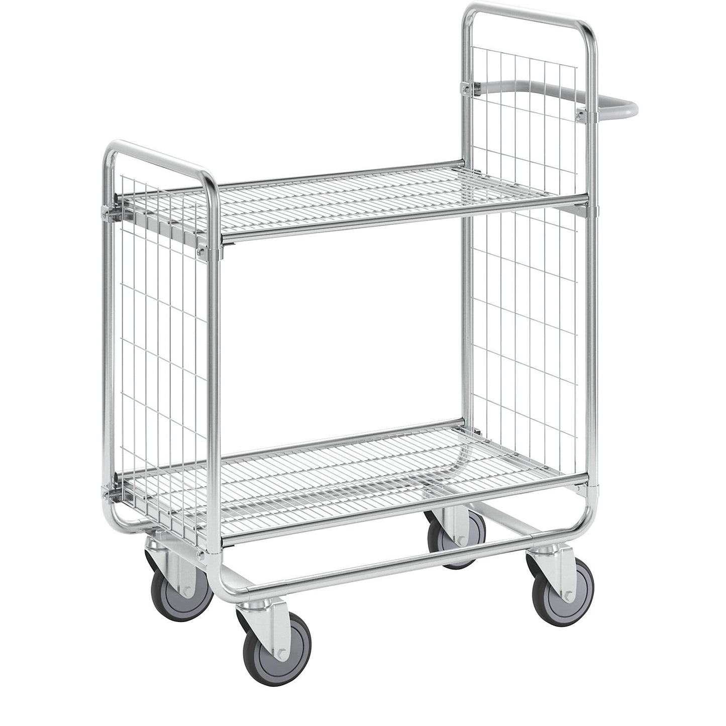 SERIES 100 mesh trolley, 2 shelves, LxWxH 930 x 460 x 1120 mm.