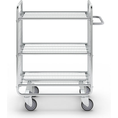 SERIES 100 mesh trolley, 3 shelves, LxWxH 930 x 460 x 1120 mm.