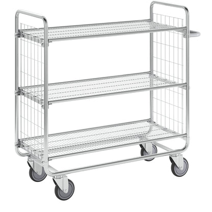 SERIES 100 mesh trolley, 3 shelves, LxWxH 1180 x 460 x 1120 mm.