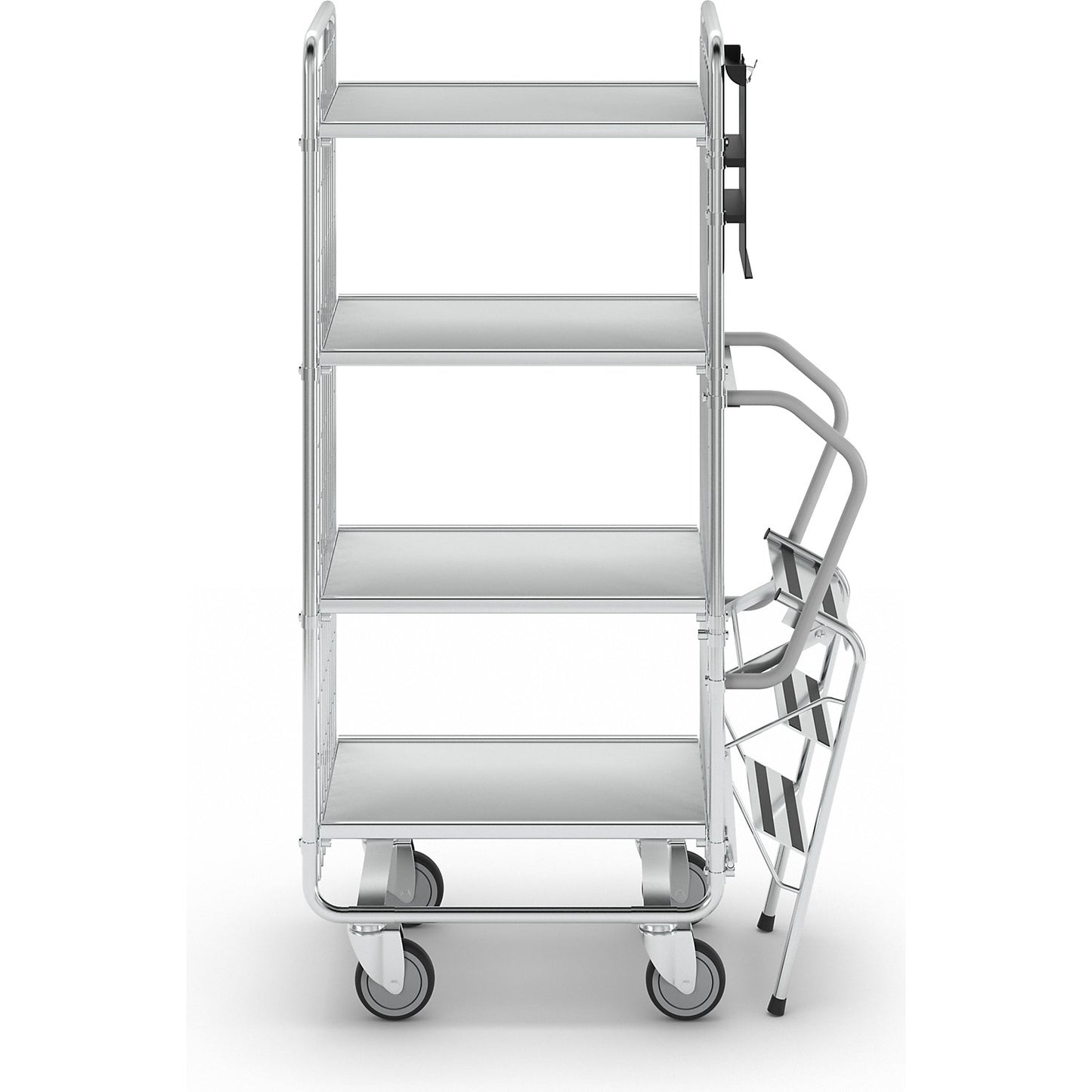 SERIES 100 step trolley, 4 shelves, LxWxH 890 x 460 x 1585 mm.