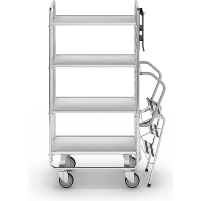 SERIES 100 step trolley, 4 shelves, LxWxH 1020 x 460 x 1585 mm.