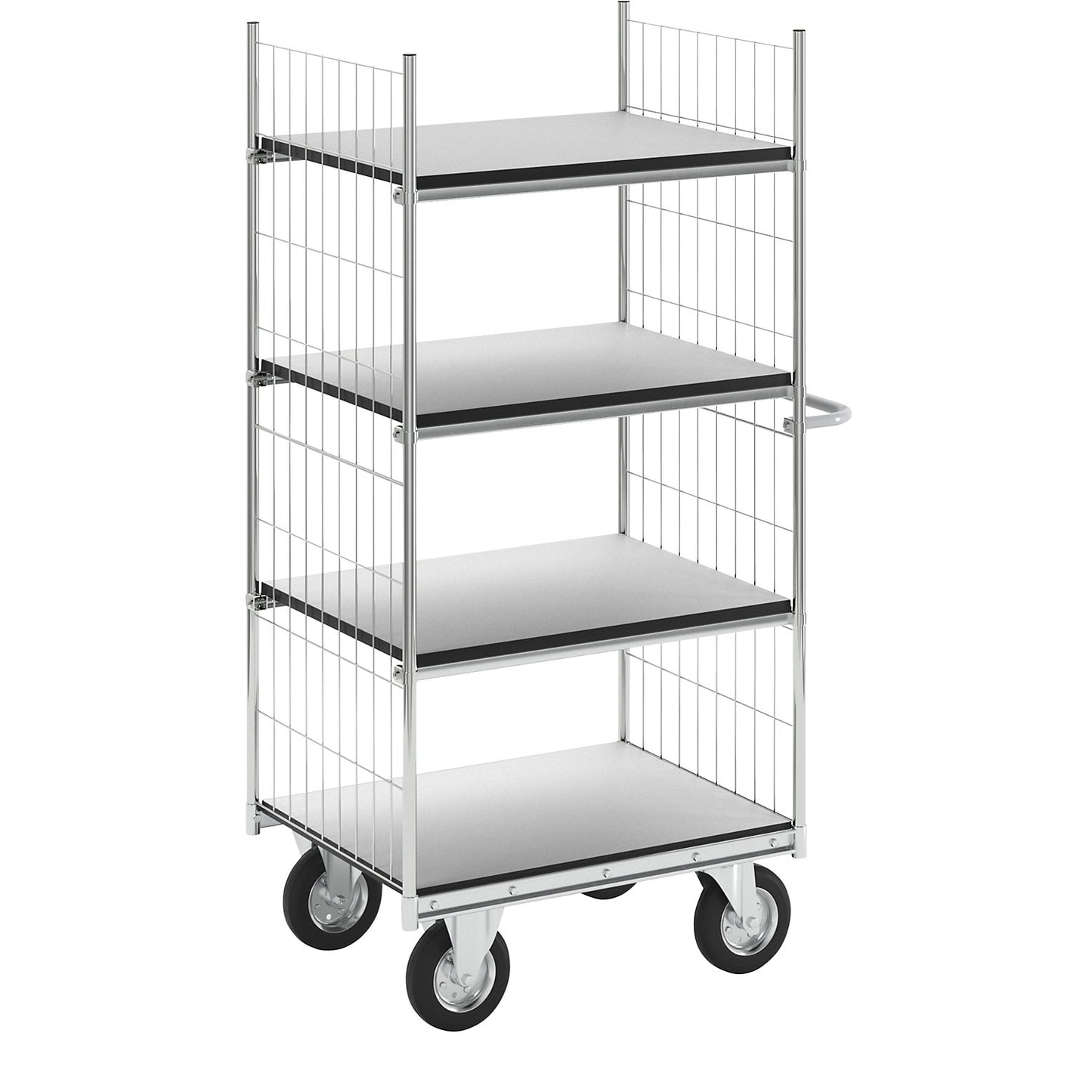 SERIES 300 ESD shelf truck, 4 shelves, LxWxH 990 x 650 x 1730 mm.