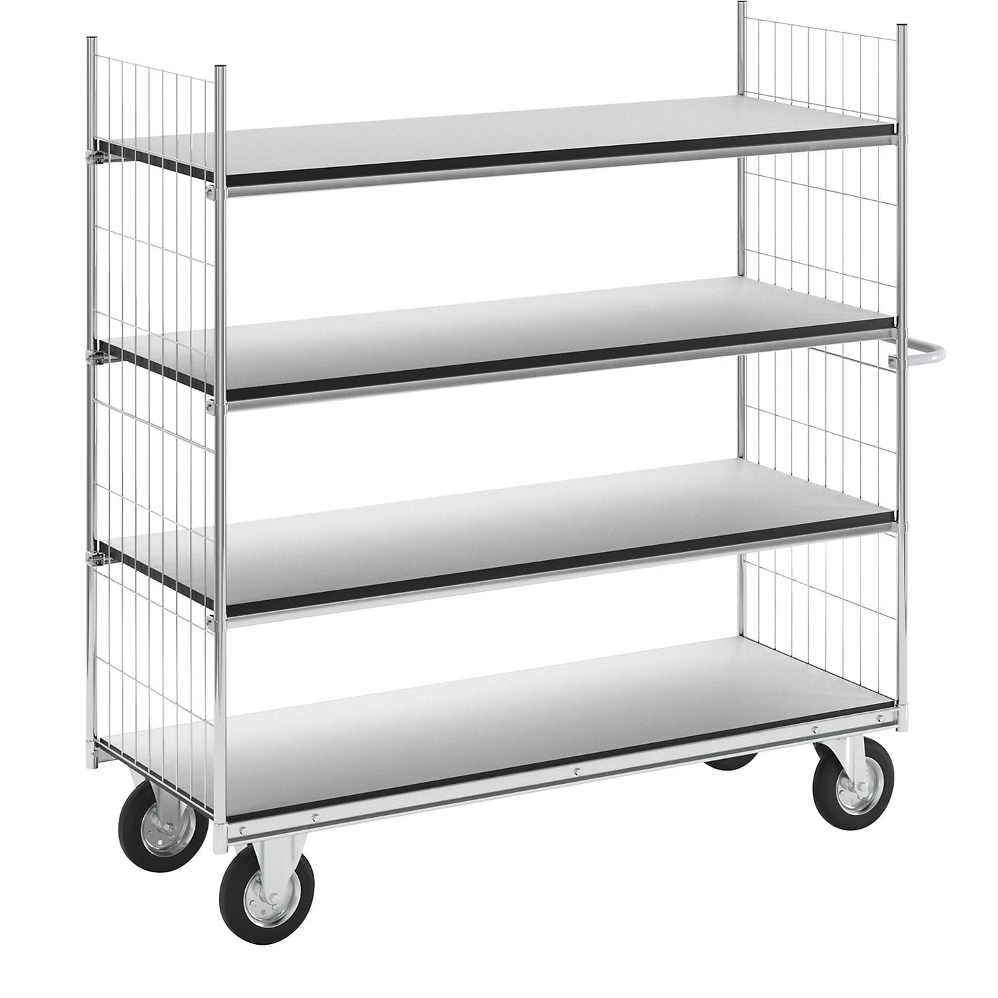 SERIES 300 ESD shelf truck, 4 shelves, LxWxH 1790 x 650 x 1730 mm.