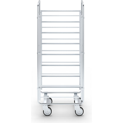 Tray and crate trolley ESD, LxWxH 670 x 465 x 1585 mm, for 8 crates.