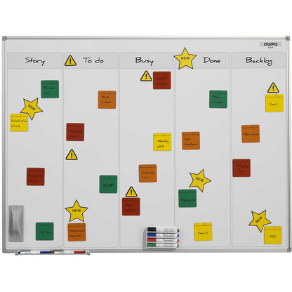 Post-it notes, magnetic, LxW 100 x 100 mm, pack of 10, orange.