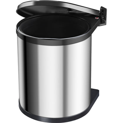 Compact-Box M built-in rubbish bin, with lid lift system, 1 x 15 l, stainless steel.
