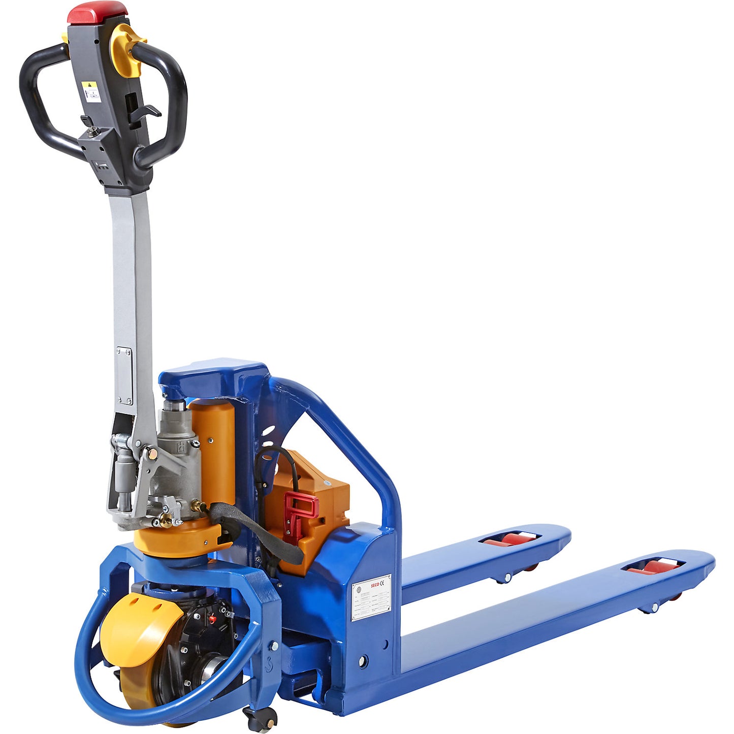 Electric pallet truck E15, max. load 1500 kg, fork dimensions LxW 1150 x 550 mm.