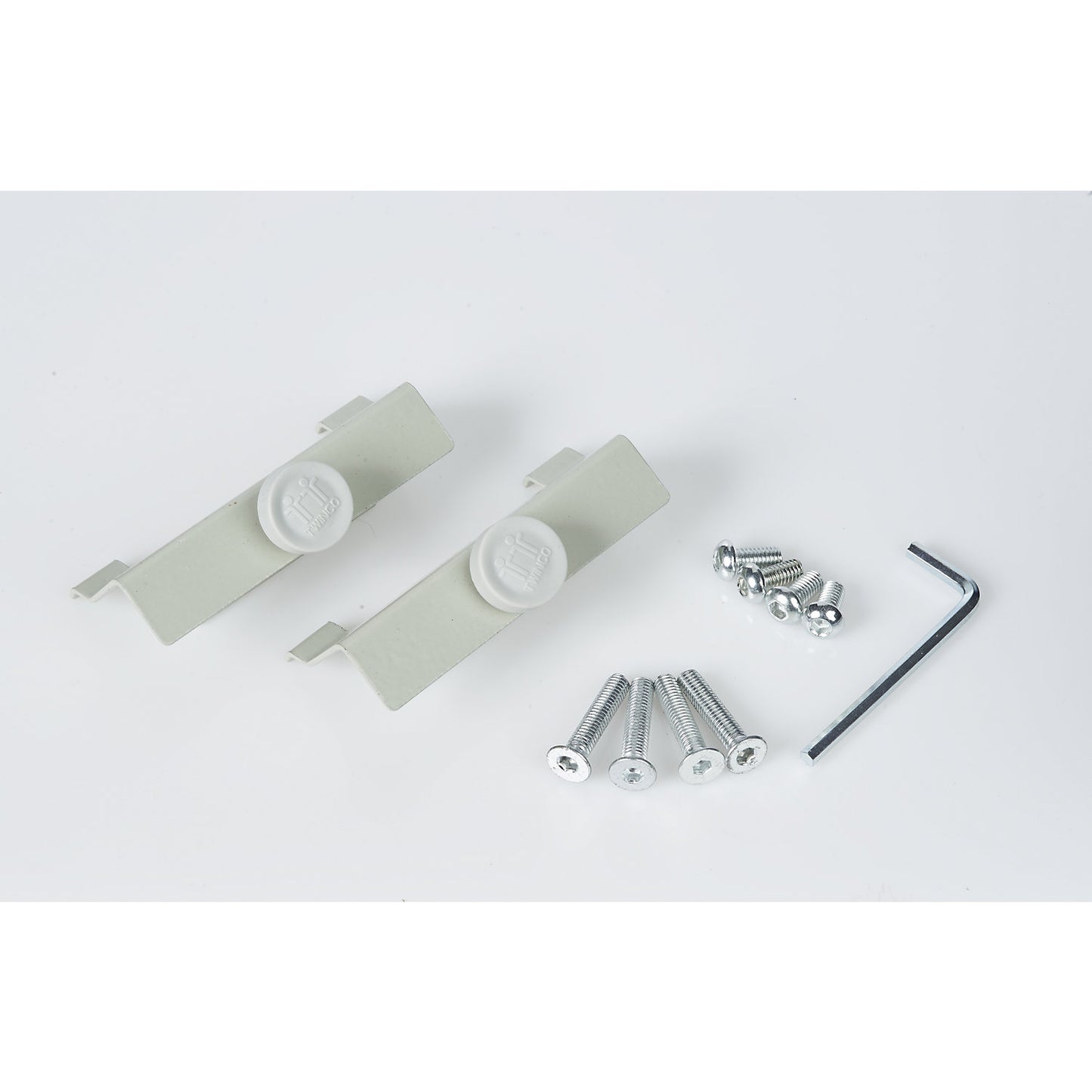 Mounting material, for computer table, brackets, screws.