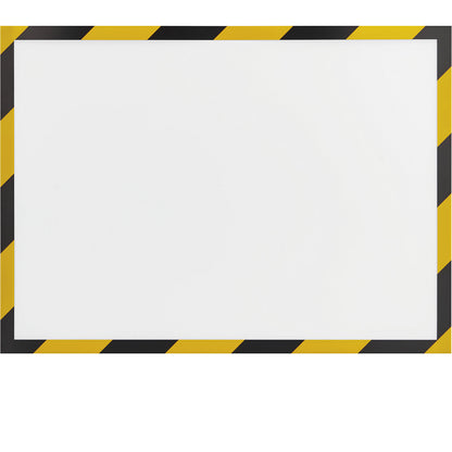 SAFETY magnetic frame, pack of 5, A4 format, yellow-black.