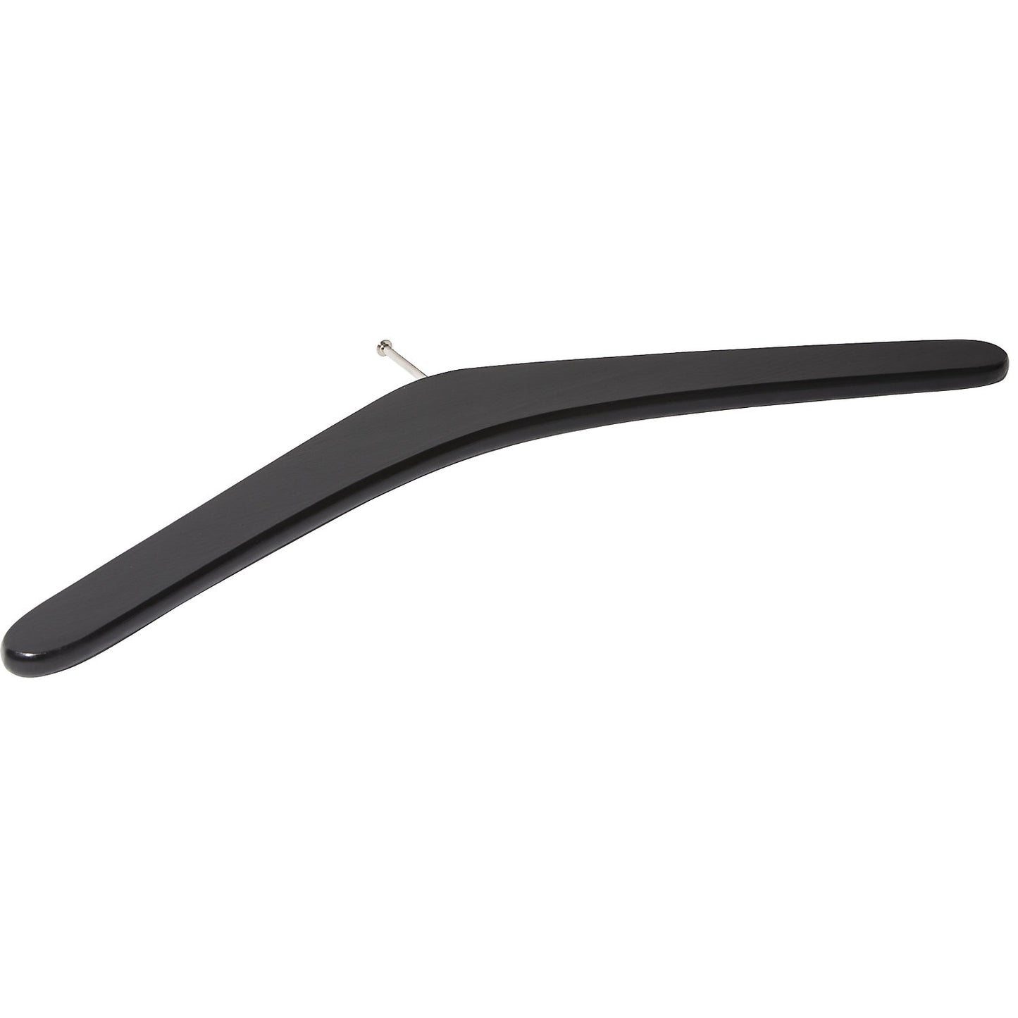 Coat hanger, with special pin mounted suspension made of hardwood, painted black.