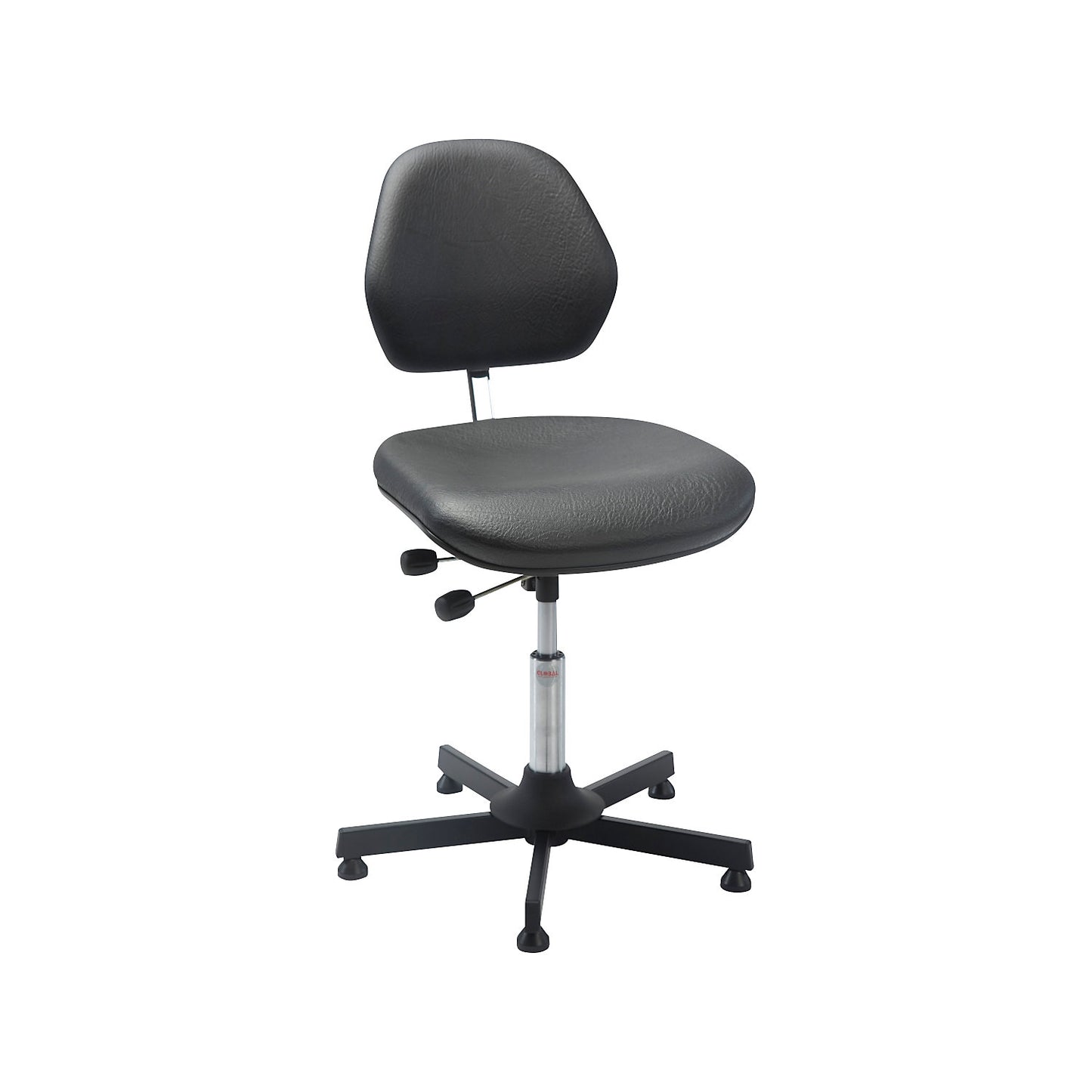 AKTIV industrial swivel chair, with floor glides, steel five-star base.