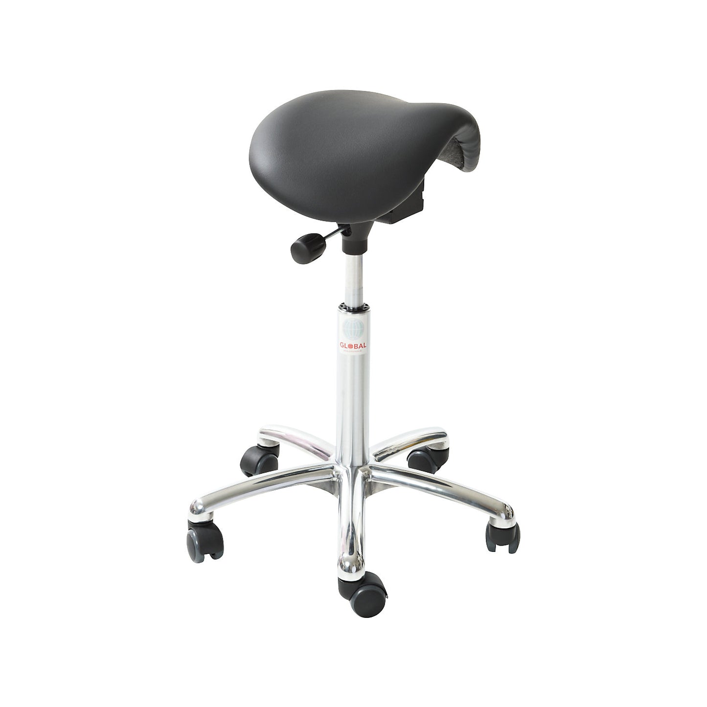 Saddle stool, small, with easy mechanism, black.