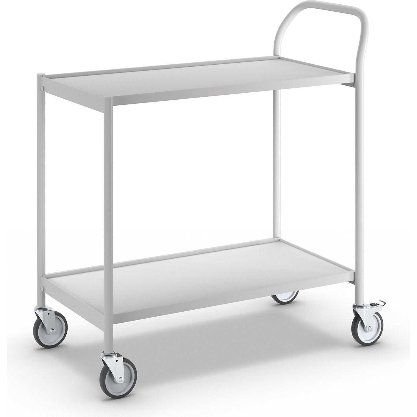 Table trolley, 2 shelves, LxW 800 x 420 mm, grey/grey.