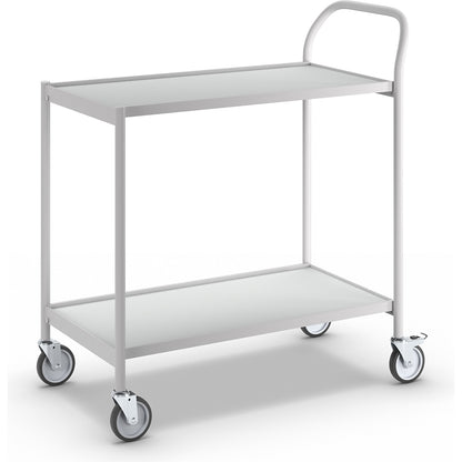 Table trolley, 2 shelves, LxW 800 x 420 mm, grey/grey.