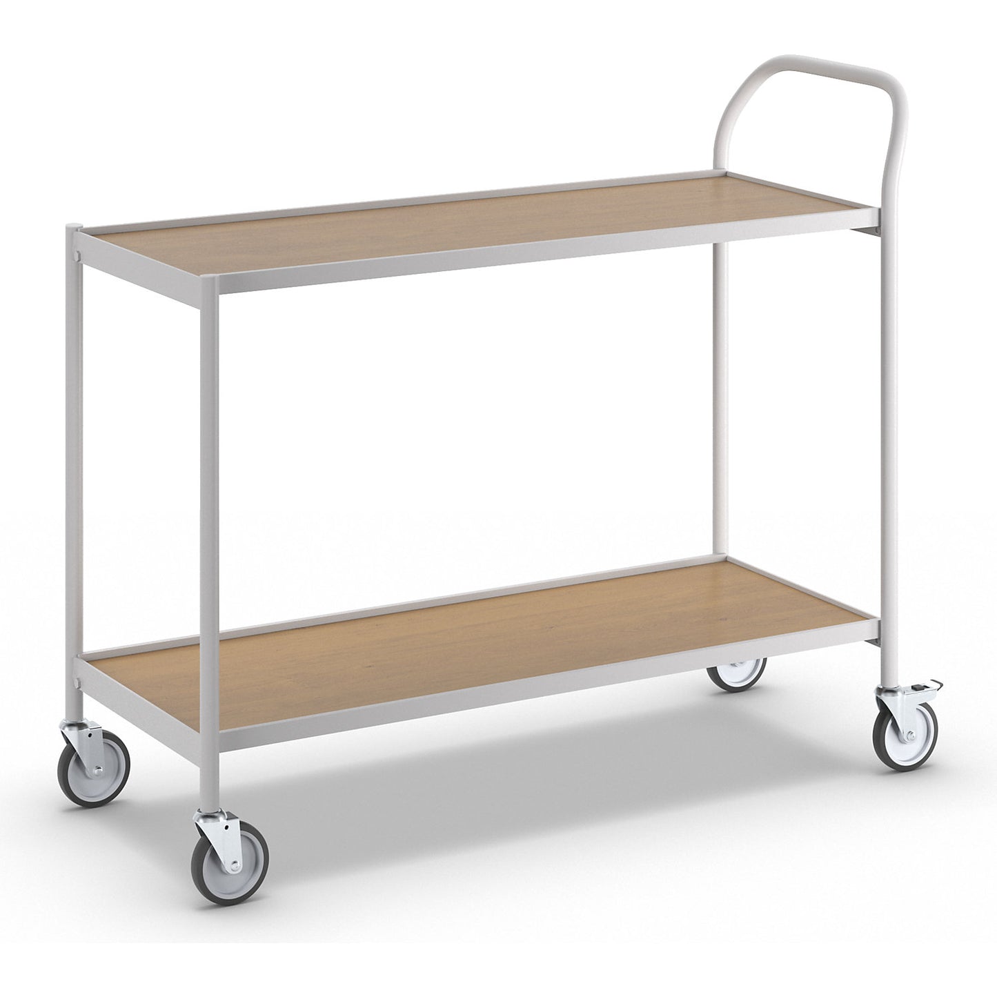 Table trolley, 2 shelves, LxW 1000 x 420 mm, grey/oak.