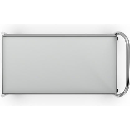 Table trolley, 2 shelves, LxW 800 x 420 mm, chrome/grey.