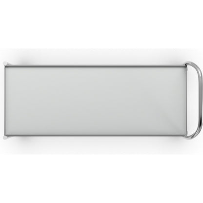 Table trolley, 2 shelves, LxW 1000 x 420 mm, chrome/grey.