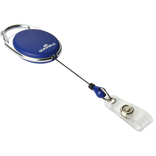 YOYO STYLE ID badge holder, with snap fastener, pack of 20, blue.