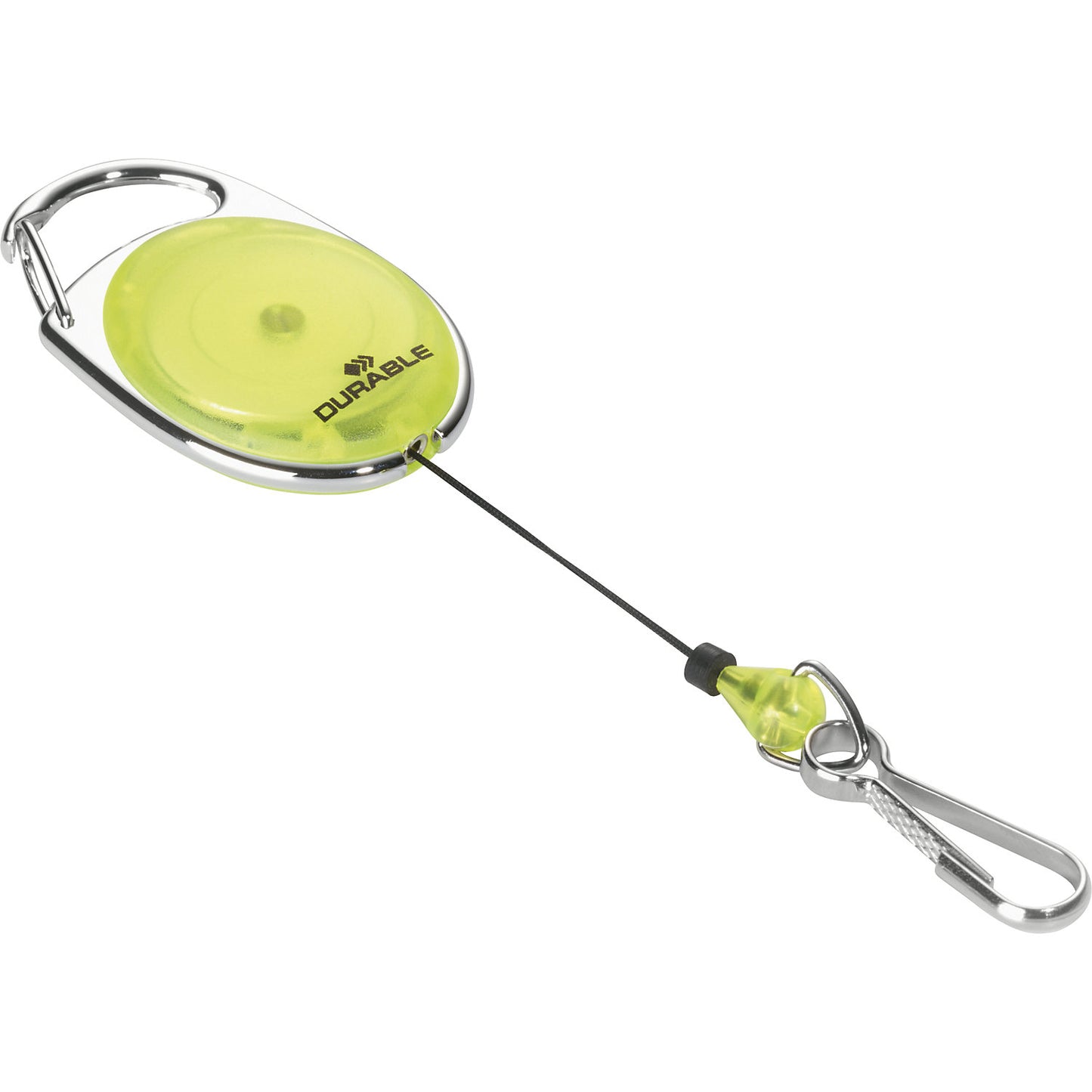 YOYO STYLE ID badge holder, with snap hook fastener, pack of 20, yellow.