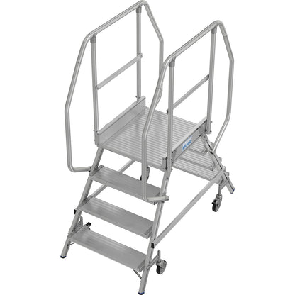 Mobile safety steps, double sided access, 2 x 4 steps.