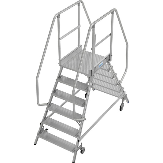 Mobile safety steps, double sided access, 2 x 6 steps.