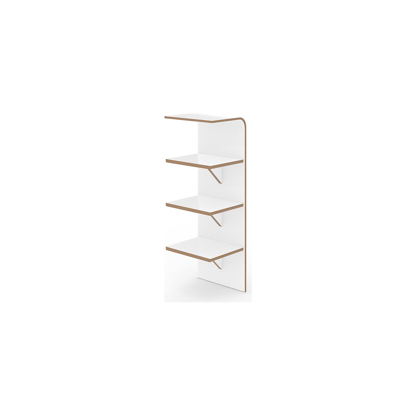 Lean to shelf unit, width 310 mm, small model, white.