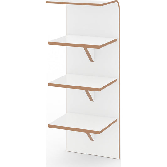 Lean to shelf unit, width 310 mm, small model, white.