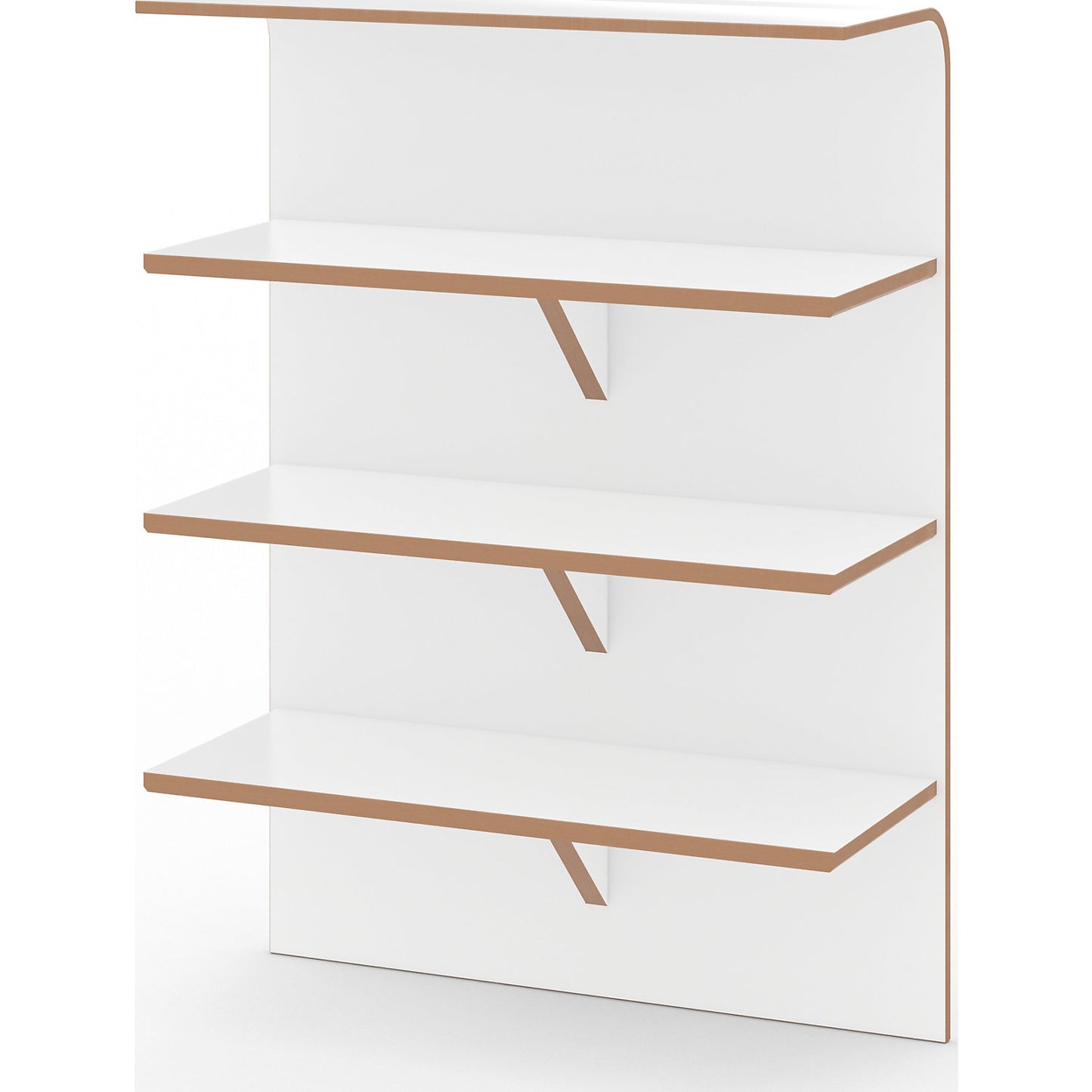Lean to shelf unit, width 620 mm, large model, white.