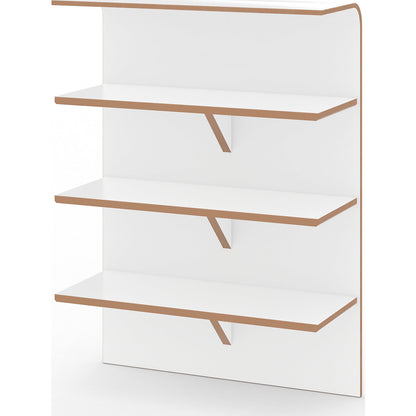 Lean to shelf unit, width 620 mm, large model, white.