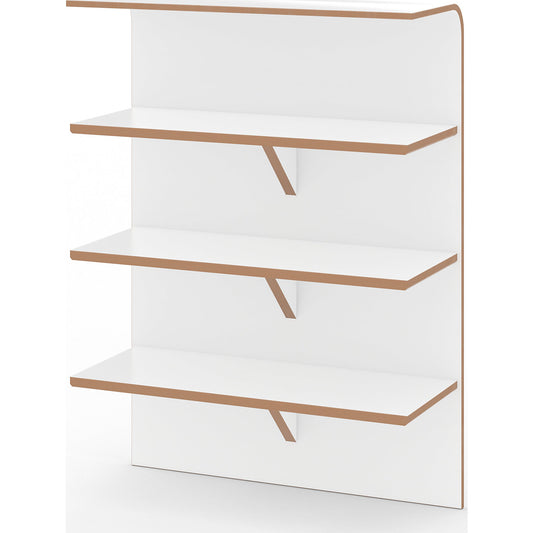 Lean to shelf unit, width 620 mm, large model, white.