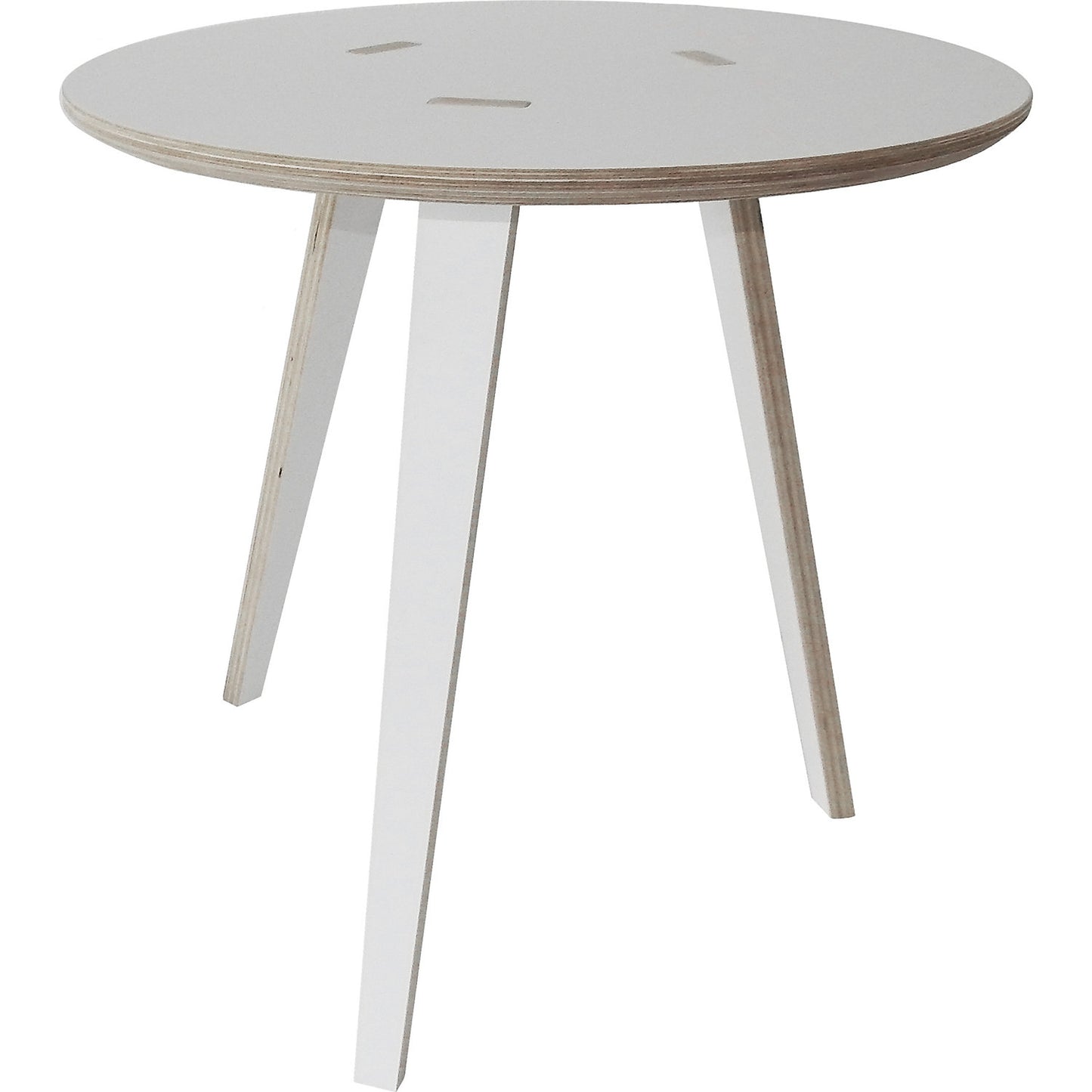 RUND side table, birch multiplex, coated in white, HxØ 500 x 500 mm.