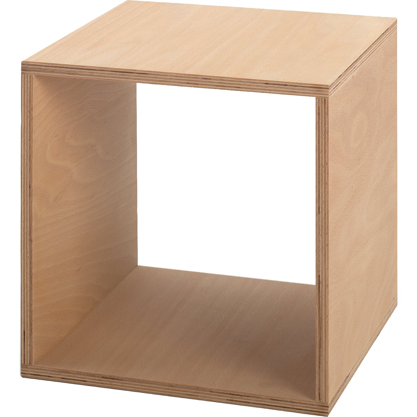 CUBE side table, HxWxD each 350 mm, beech multiplex.