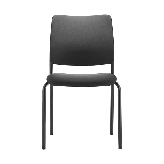 TO-SYNC meet meeting room chair, with upholstered back rest, pack of 4, black.