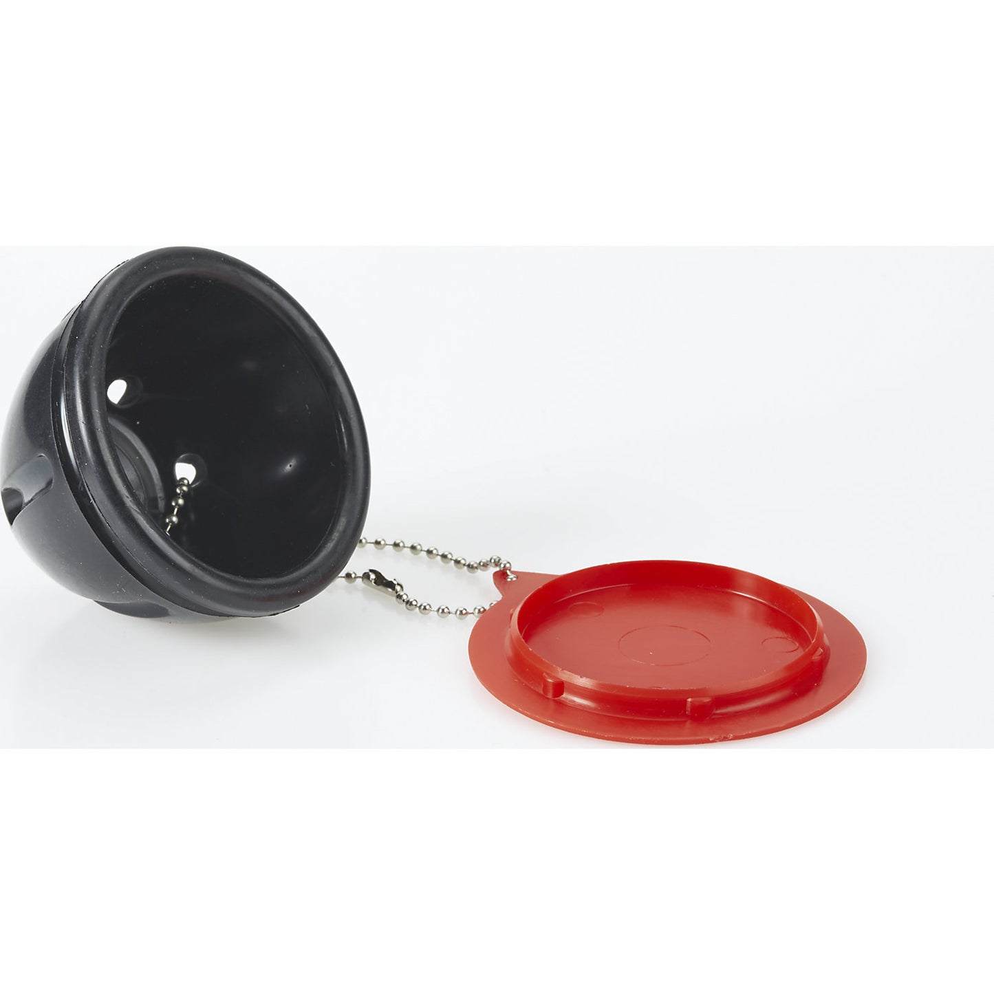 Shower head, small, for eye and full body emergency showers, red.