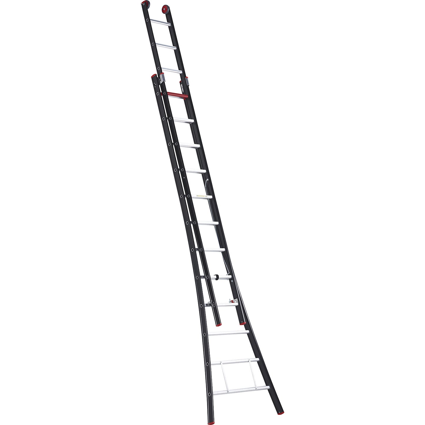 NEVADA multi purpose ladder, 2-part, black, 2 x 12 rungs.