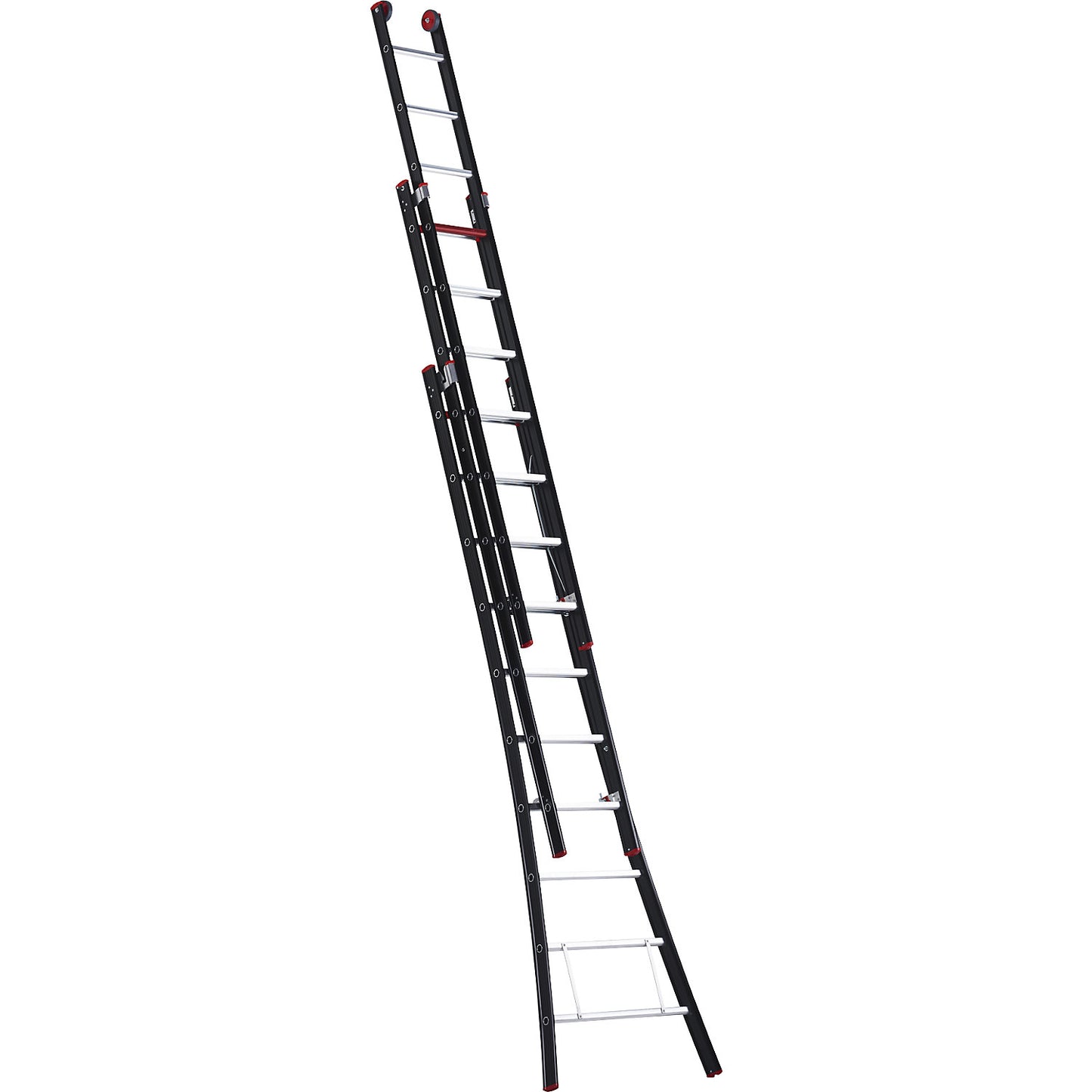 NEVADA multi purpose ladder, 3-part, black, 3 x 10 rungs.